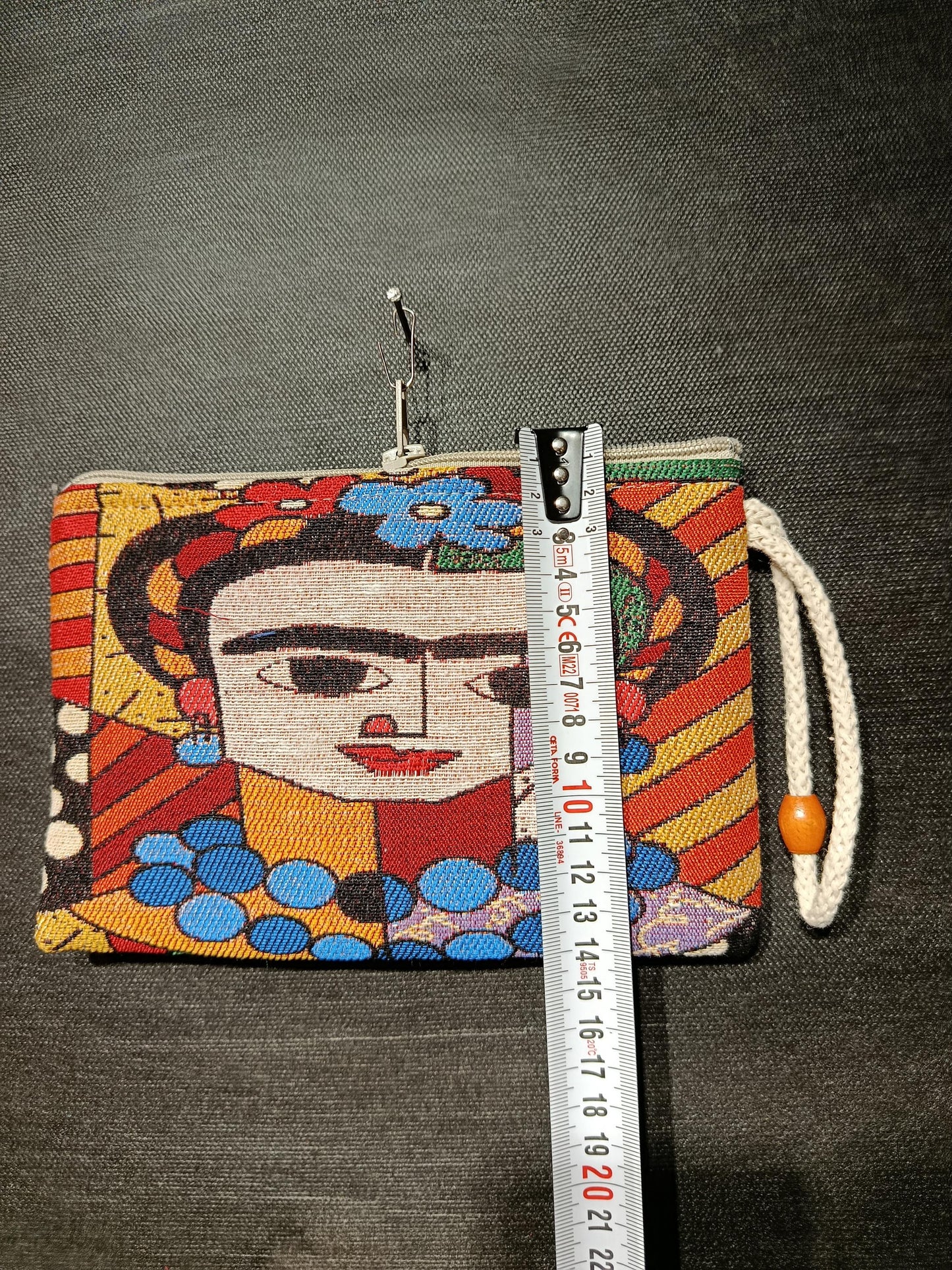 Handmade Frida Kahlo Purse: Cotton Blend Small Bag (15cmx20cm)