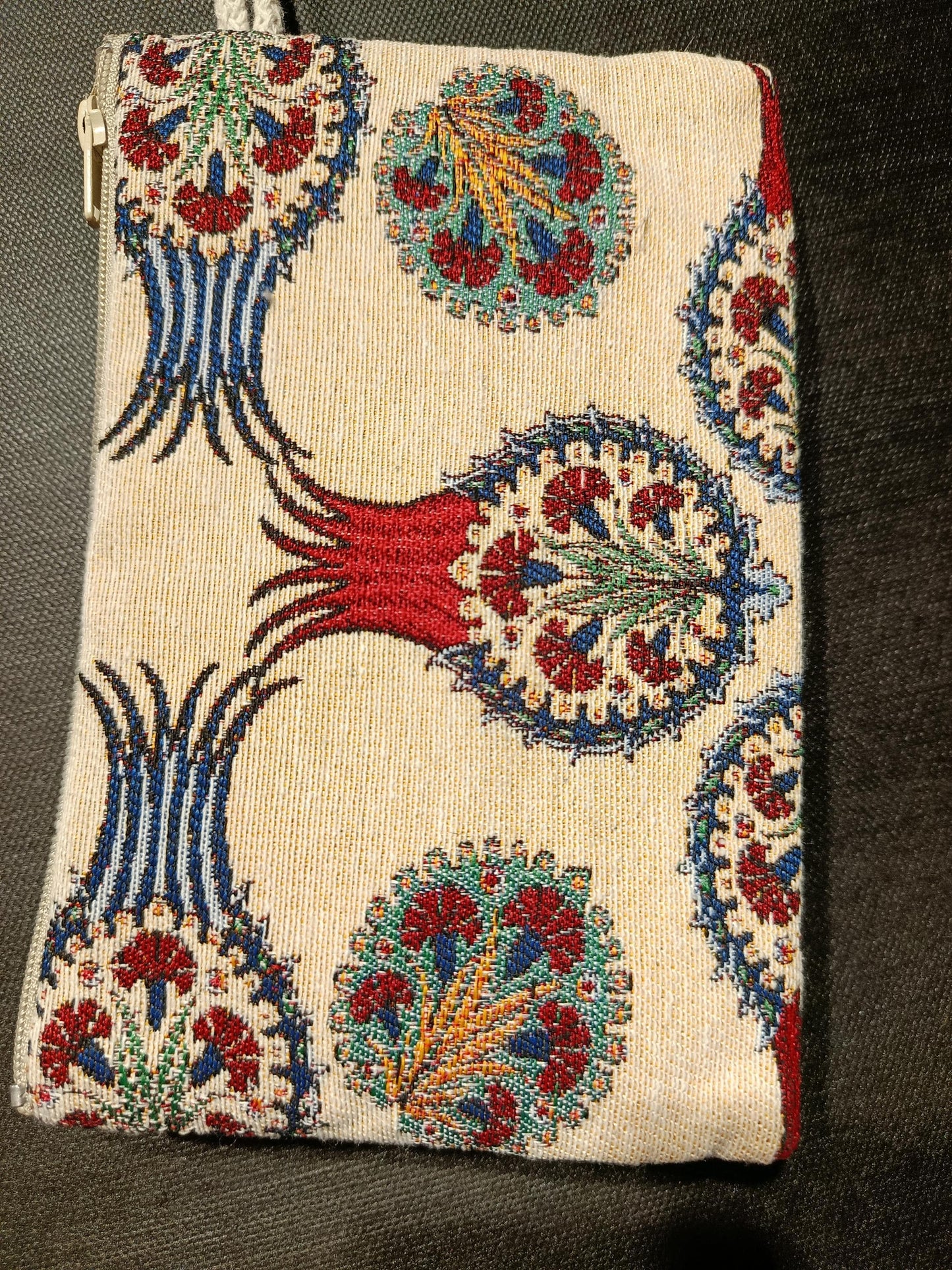Handmade Floral Purse: Organic Cotton Blend, Small Clutch