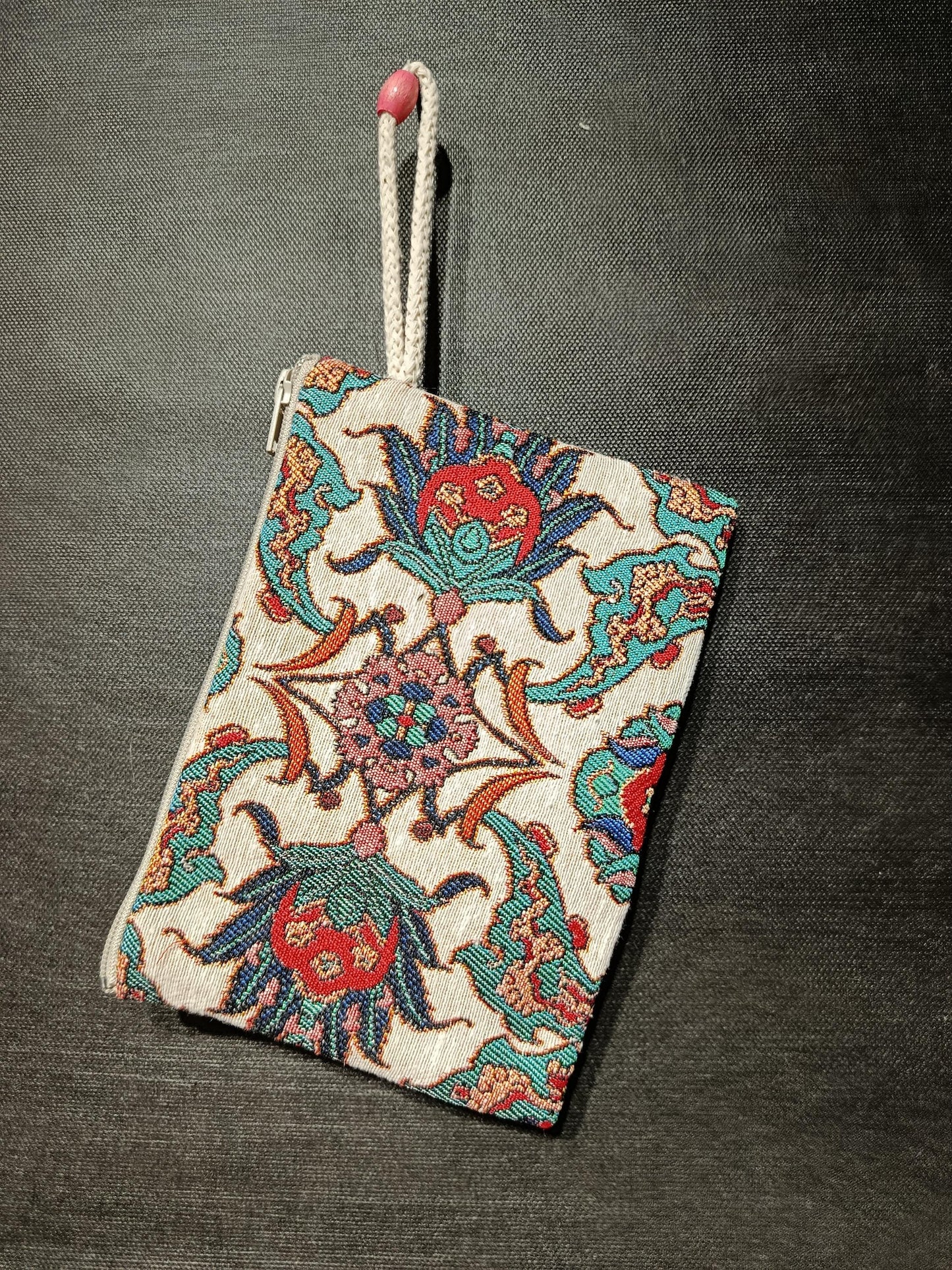 Handmade Floral Purse: Cotton Blend Small Bag (15cmx20cm)