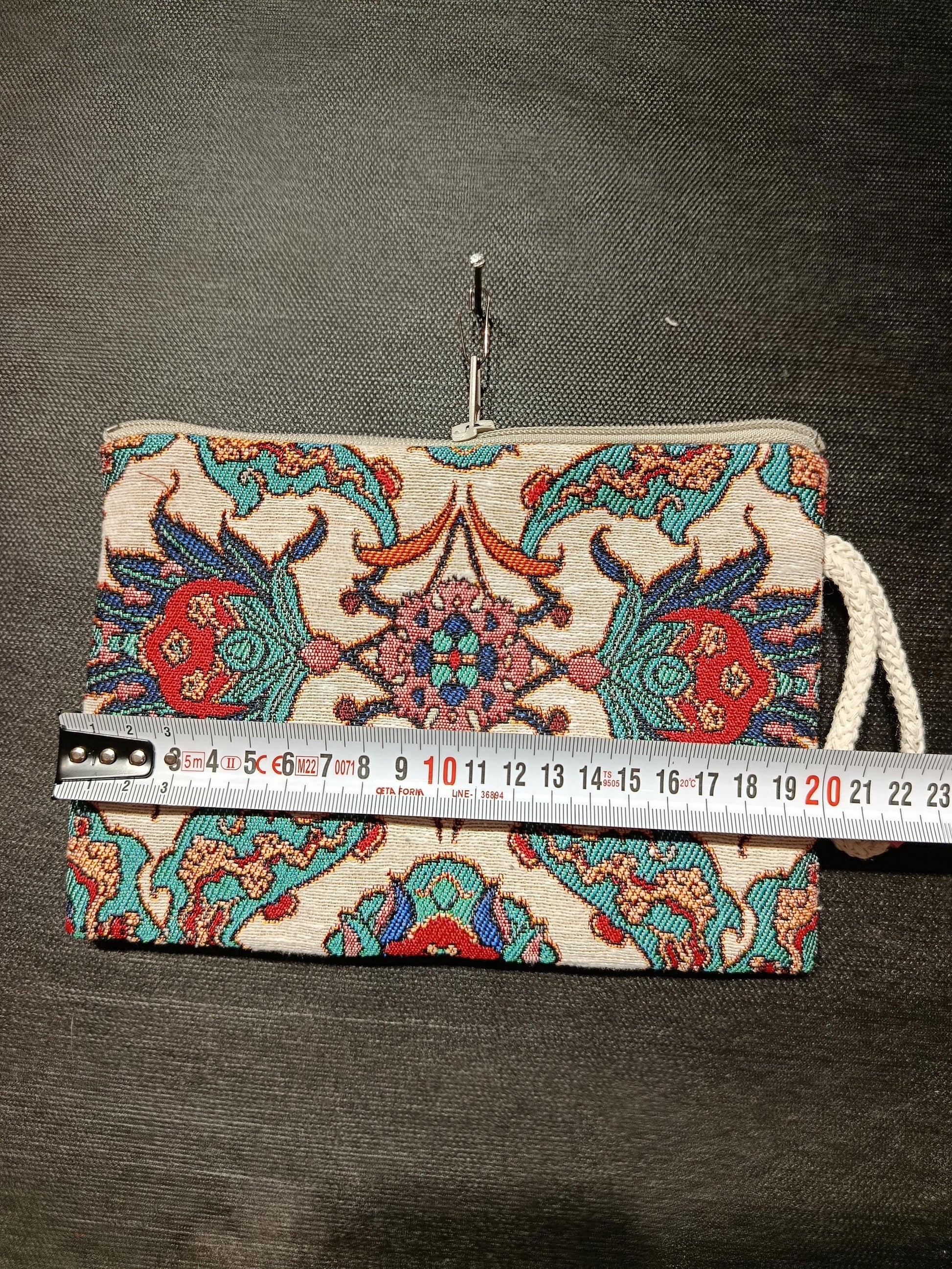 Handmade Floral Purse: Cotton Blend Small Bag (15cmx20cm)