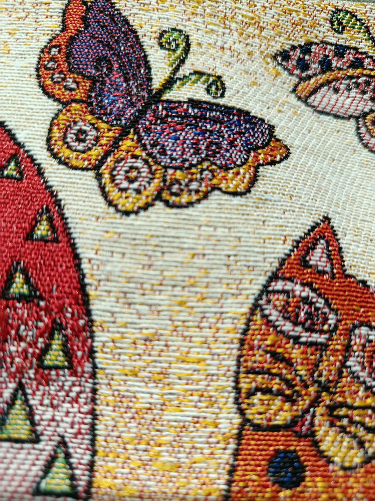 Handmade Cats & Butterflies Tapestry Purse - Small Organic Bag
