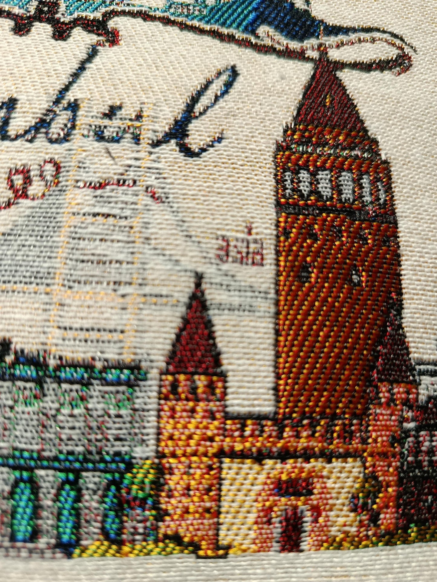 Istanbul Cityscape Tapestry Clutch – Turkish Landmarks Souvenir Pouch