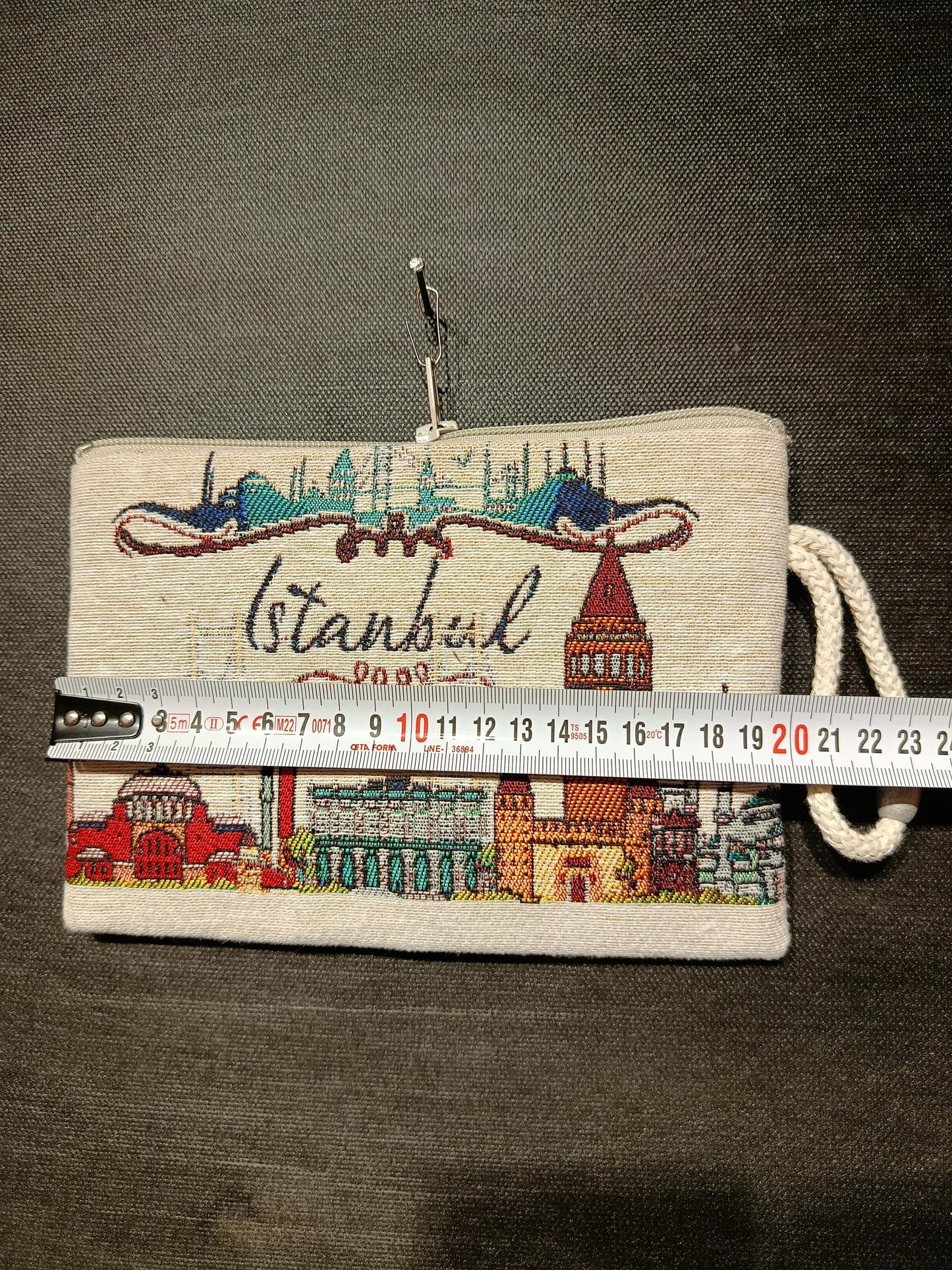 Istanbul Cityscape Tapestry Clutch – Turkish Landmarks Souvenir Pouch