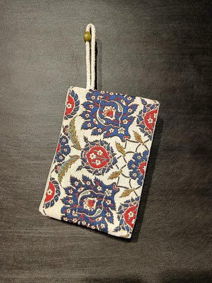 Traditional Floral Gobelin Tapestry Pouch – Turkish Zippered Purse with Ottoman Design
