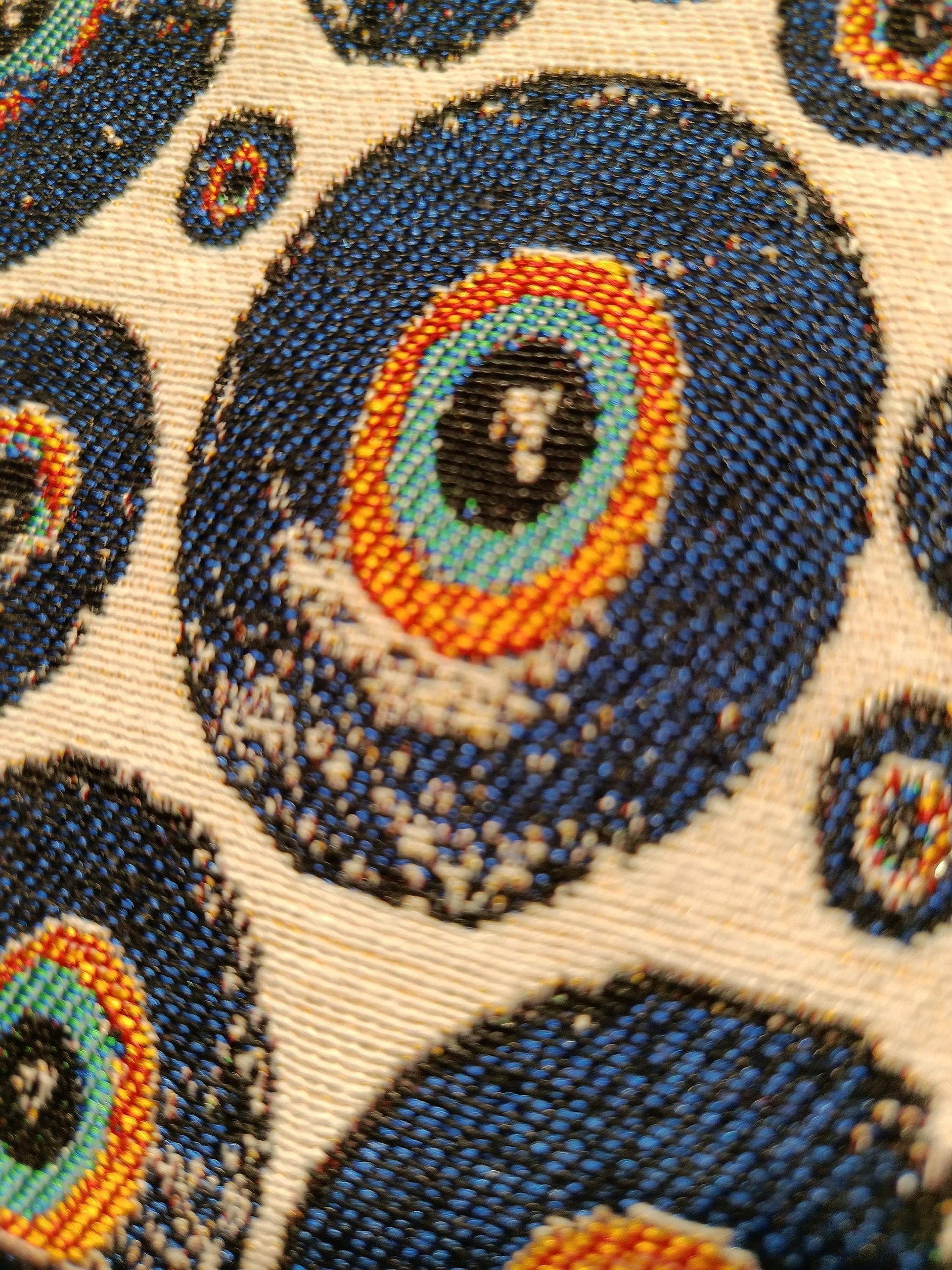 Evil Eye Clutch Bag – Turkish Gobelin Tapestry Zip Pouch, Nazar Wristlet for Protection & Style