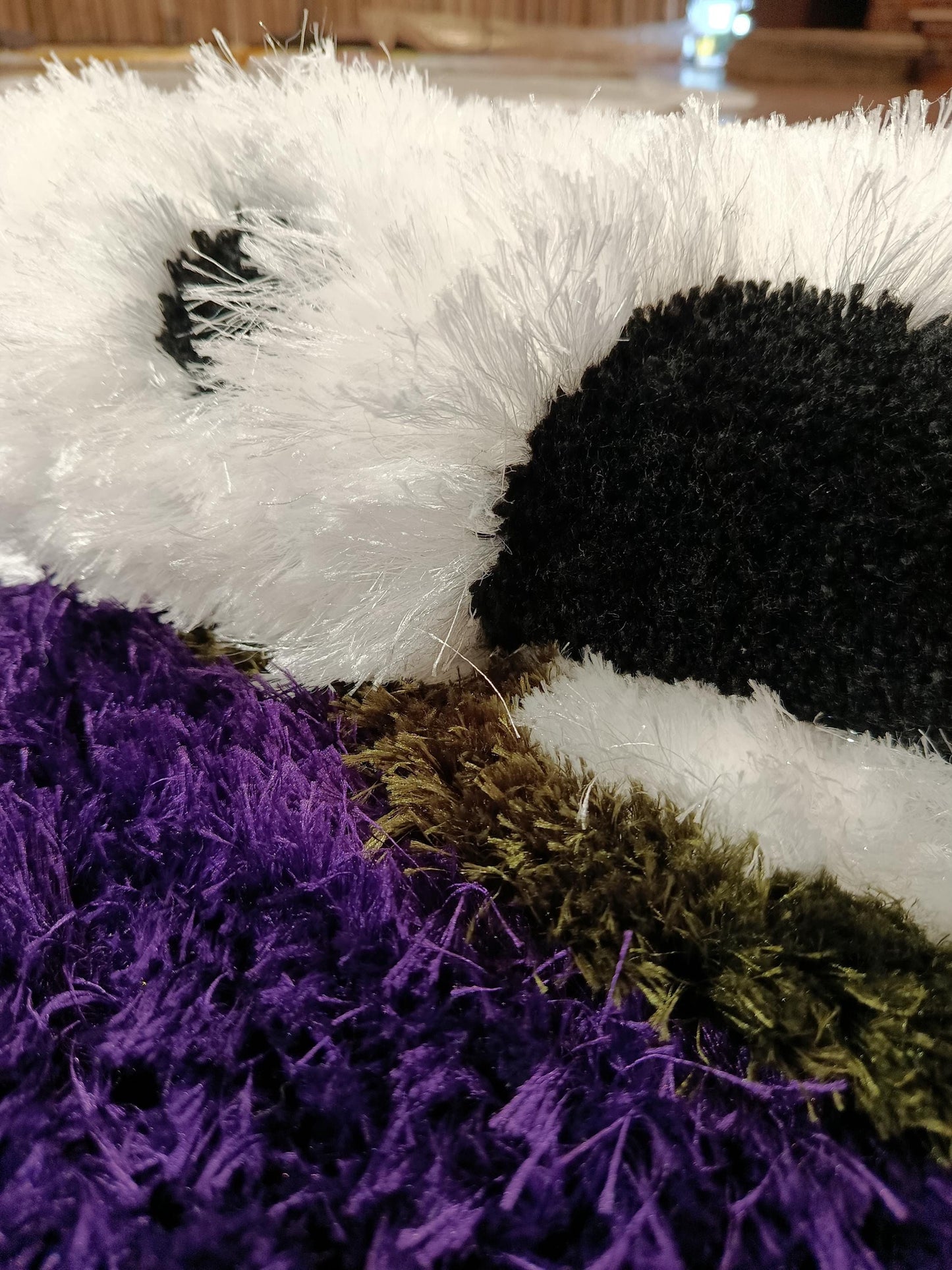 Tufted Ghost Rug: Fluffy Purple Halloween Decor, Kawaii Ghostcore Accent (40"x40")