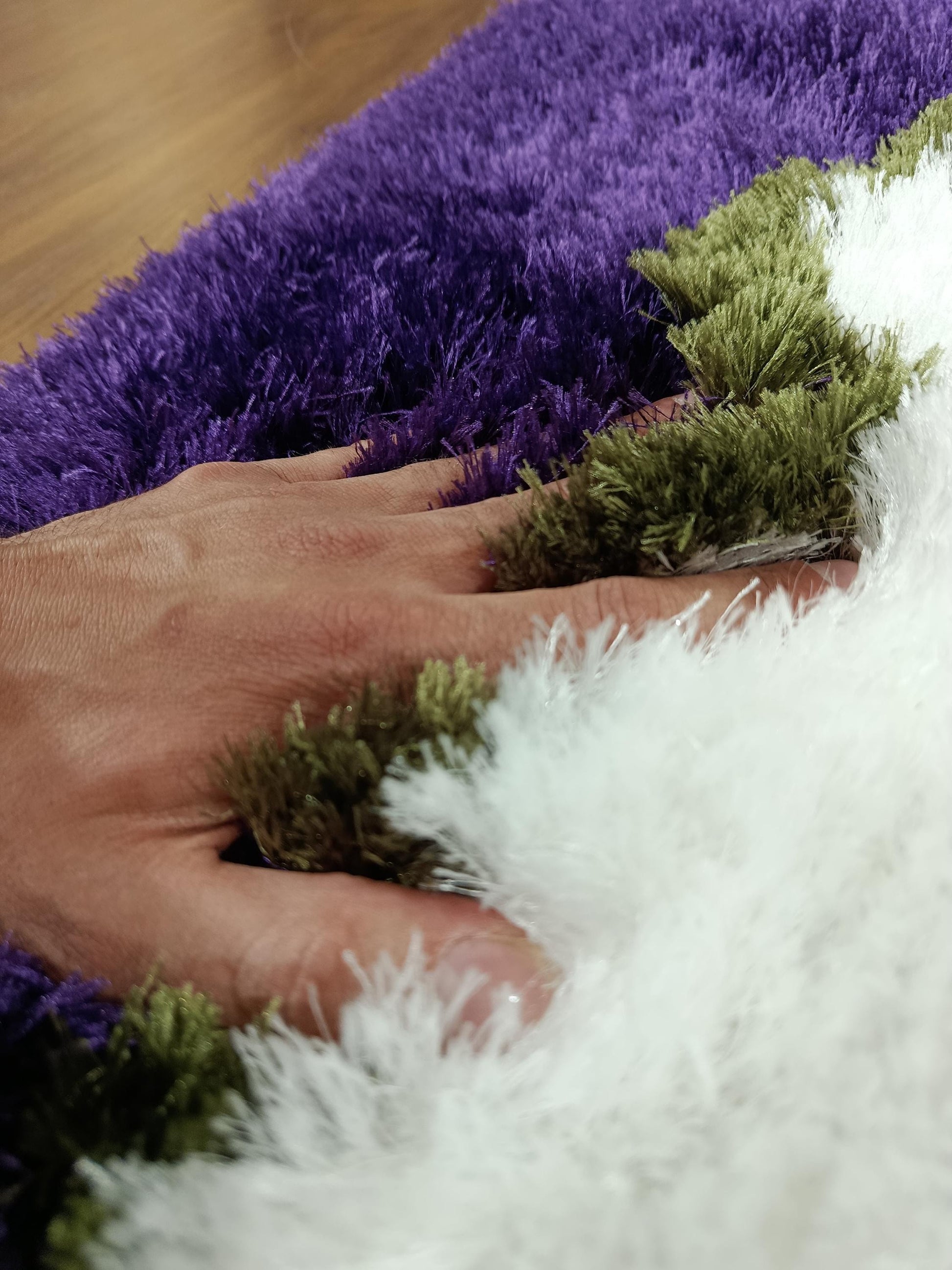 Tufted Ghost Rug: Fluffy Purple Halloween Decor, Kawaii Ghostcore Accent (40"x40")