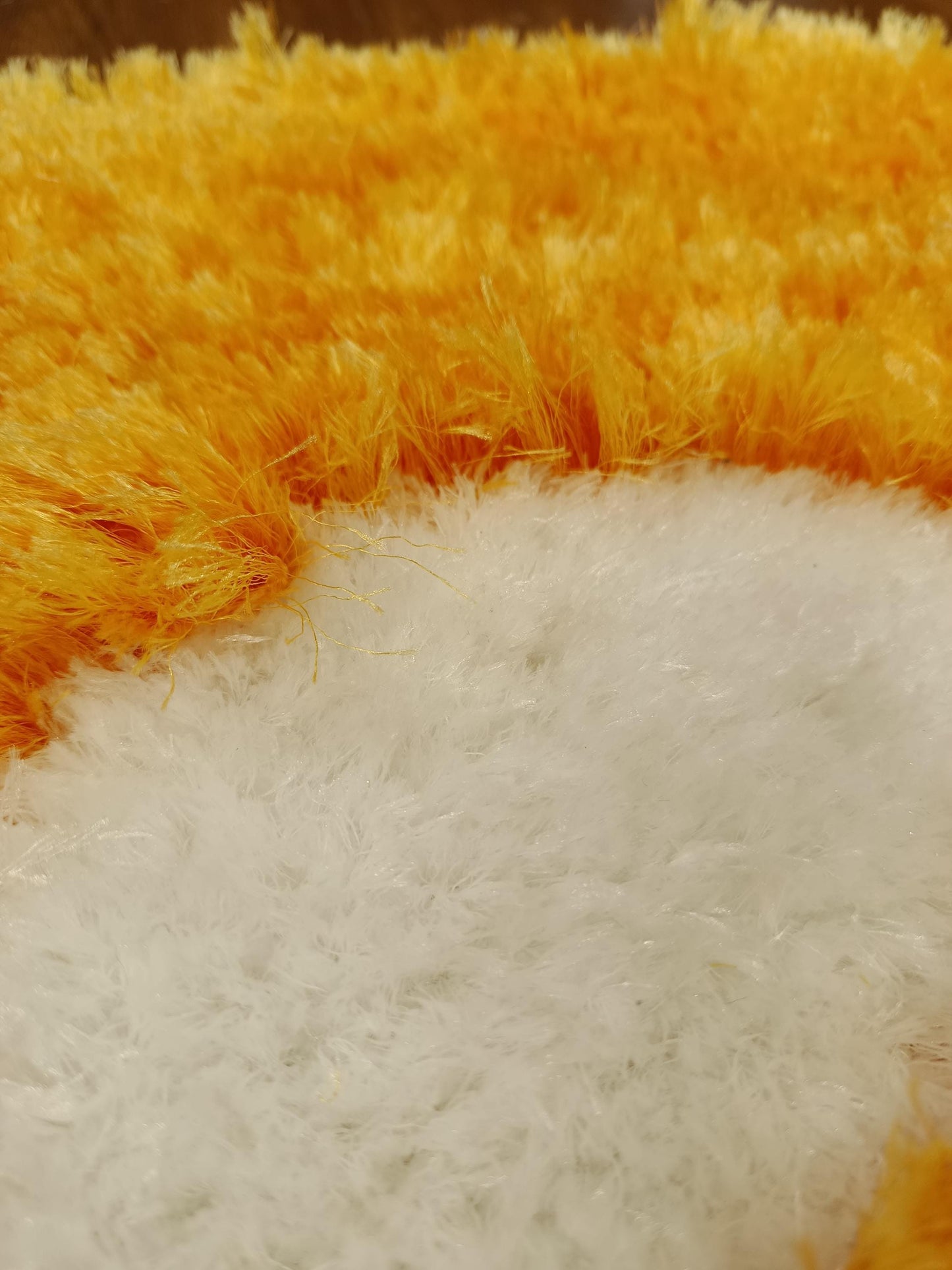 Handmade Tufted Lion Rug: Orange & White Leo Zodiac Carpet