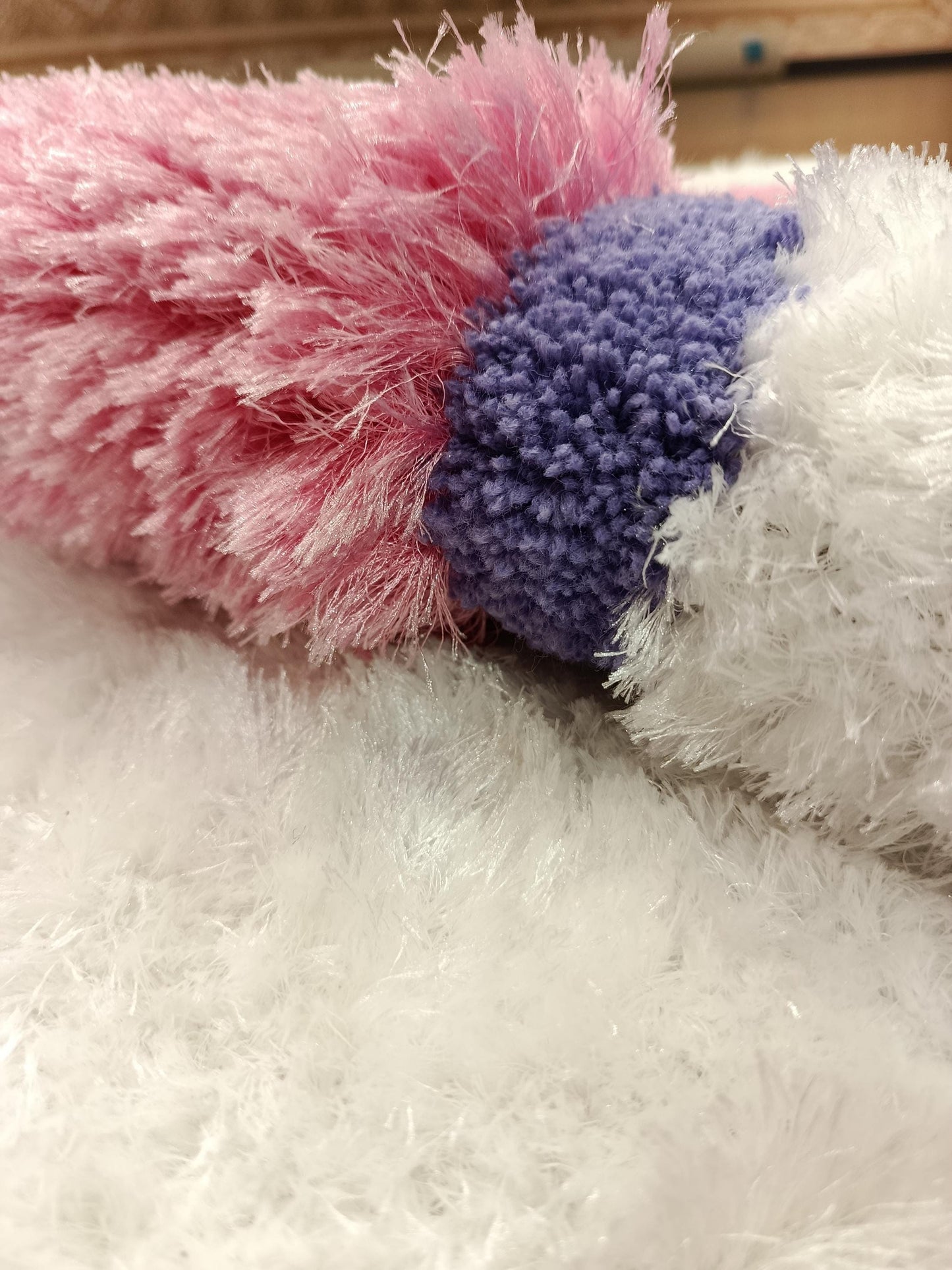 Handmade Tufted Bunny Rug: Pink Rabbit Carpet, Kids Nursery Decor (40"x40")