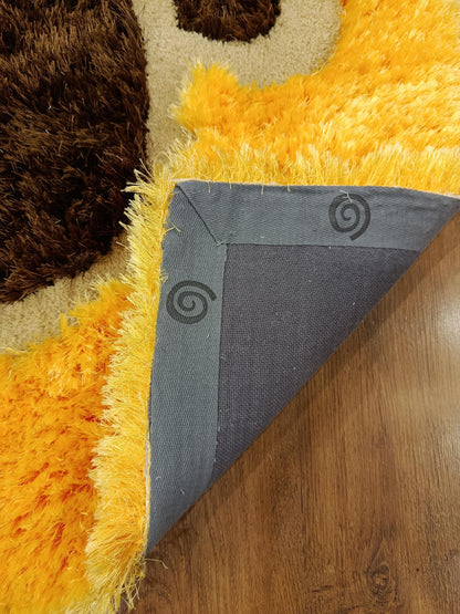 Handmade Tufted Dog Rug: Fluffy Puppy Face Carpet, Nursery Decor