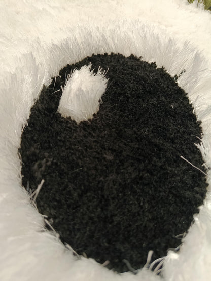 Handmade Tufted Panda Rug: Fluffy Kids Room Decor