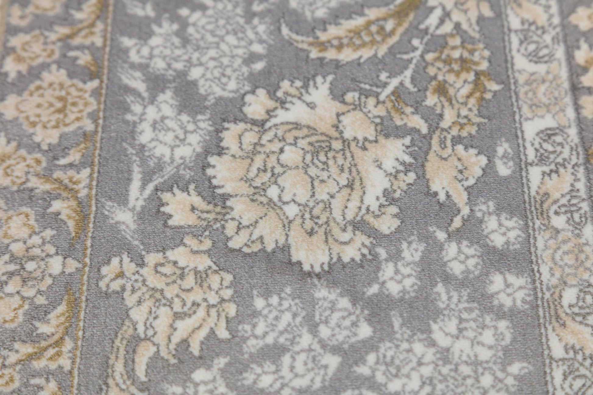 7x10 ft, Gray Classic oriental Silk Rug: Bamboo Yarn,fine fringes carpet