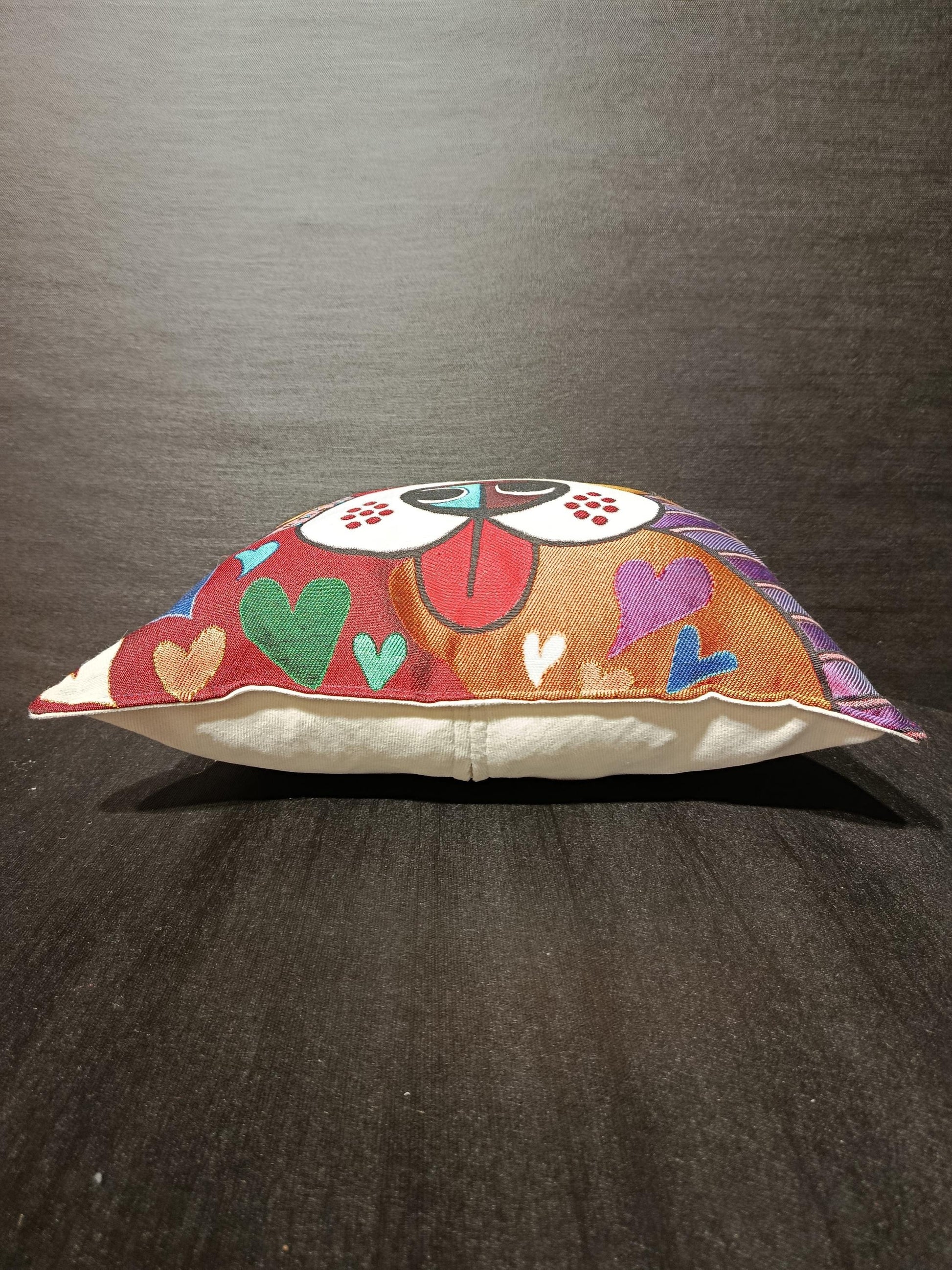 Gobelin Tapestry Dog Pillow Cover: Abstract Puppy Art, Handmade