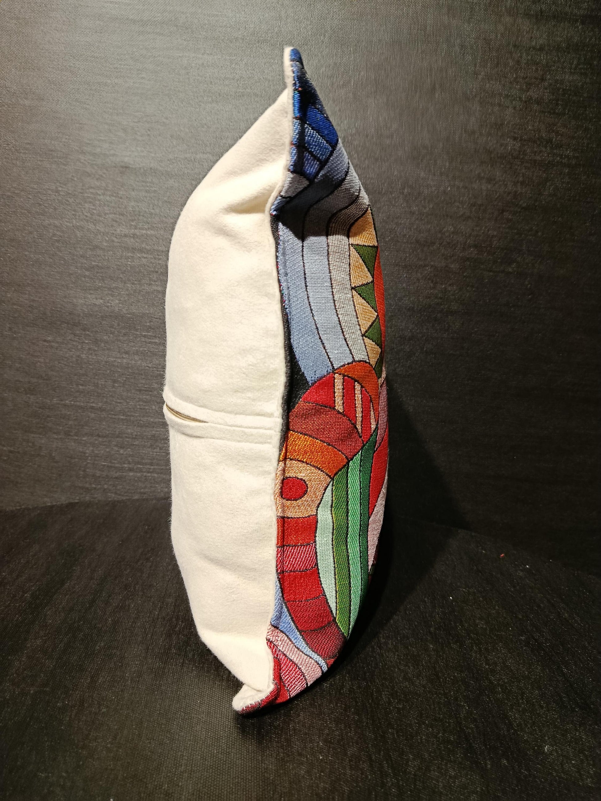 Gobelin Tapestry Cat Pillow Cover: Abstract Geometric Design, Boho Decor