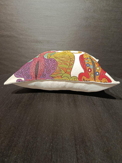 Gobelin Tapestry Cat Pillow Cover: Whimsical Colorful Pet Decor
