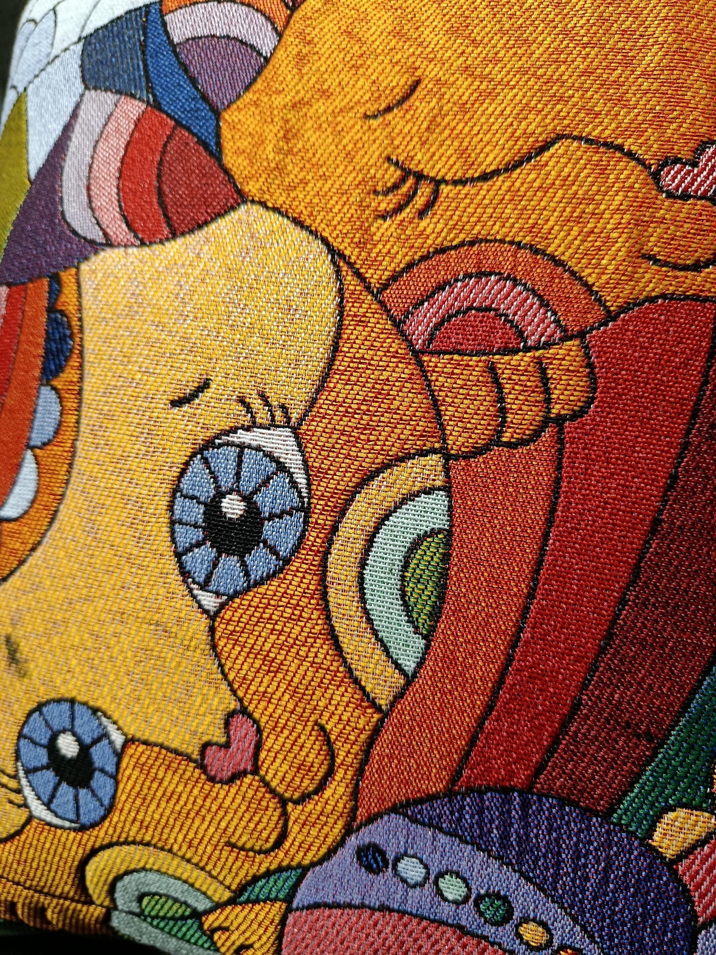 Colorful Sleeping Cats Gobelin Cushion Cover: Turkish Woven Throw Pillow