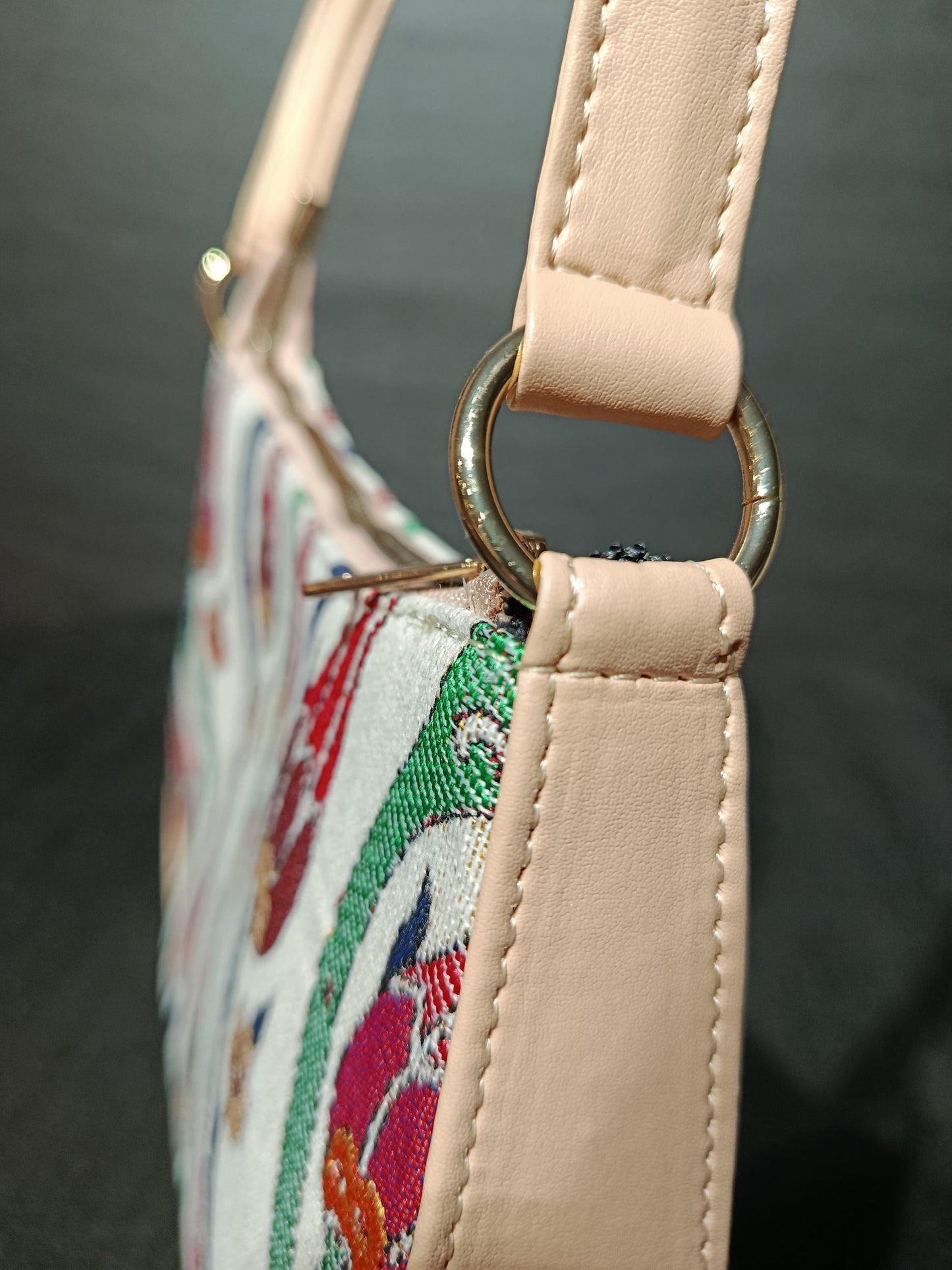 Ottoman Tulip Tapestry Shoulder Bag: Turkish Floral Crossbody Purse