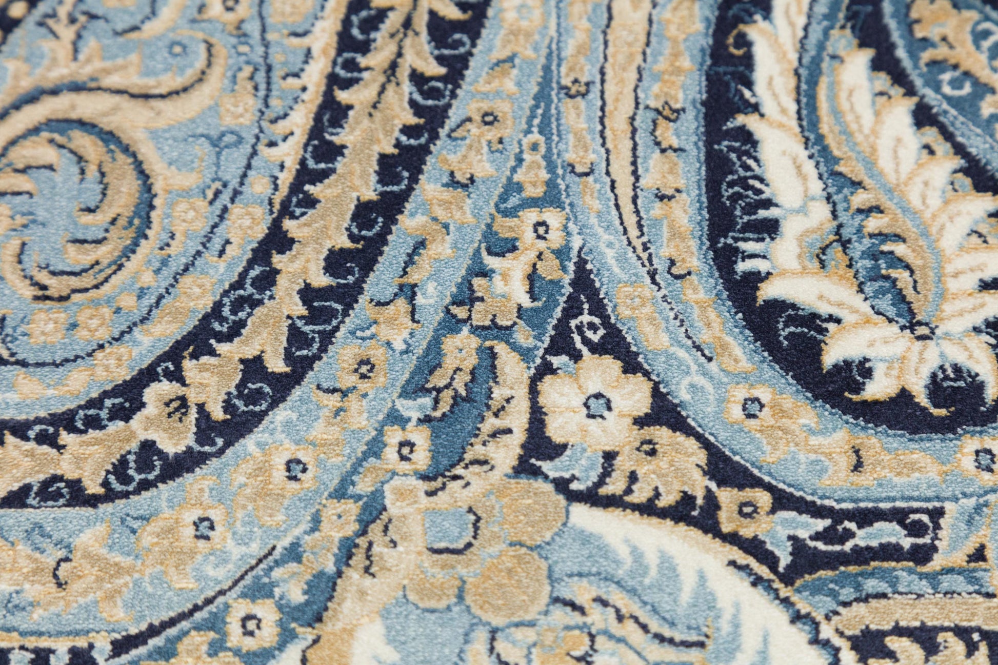 8x11 ft, Fine Blue Persian Bamboo Silk Rug, Distressed Oriental Medallion Carpet