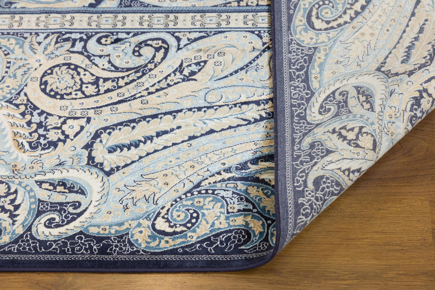 8x11 ft, Fine Blue Persian Bamboo Silk Rug, Distressed Oriental Medallion Carpet