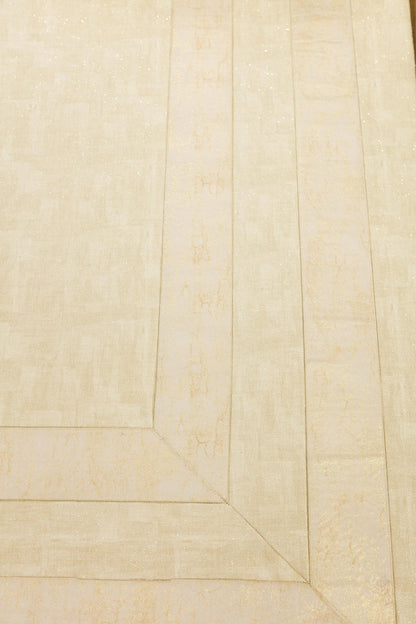 Beige Faux Leather Rug 5x7ft: Modern Minimalist Turkish Area Rug