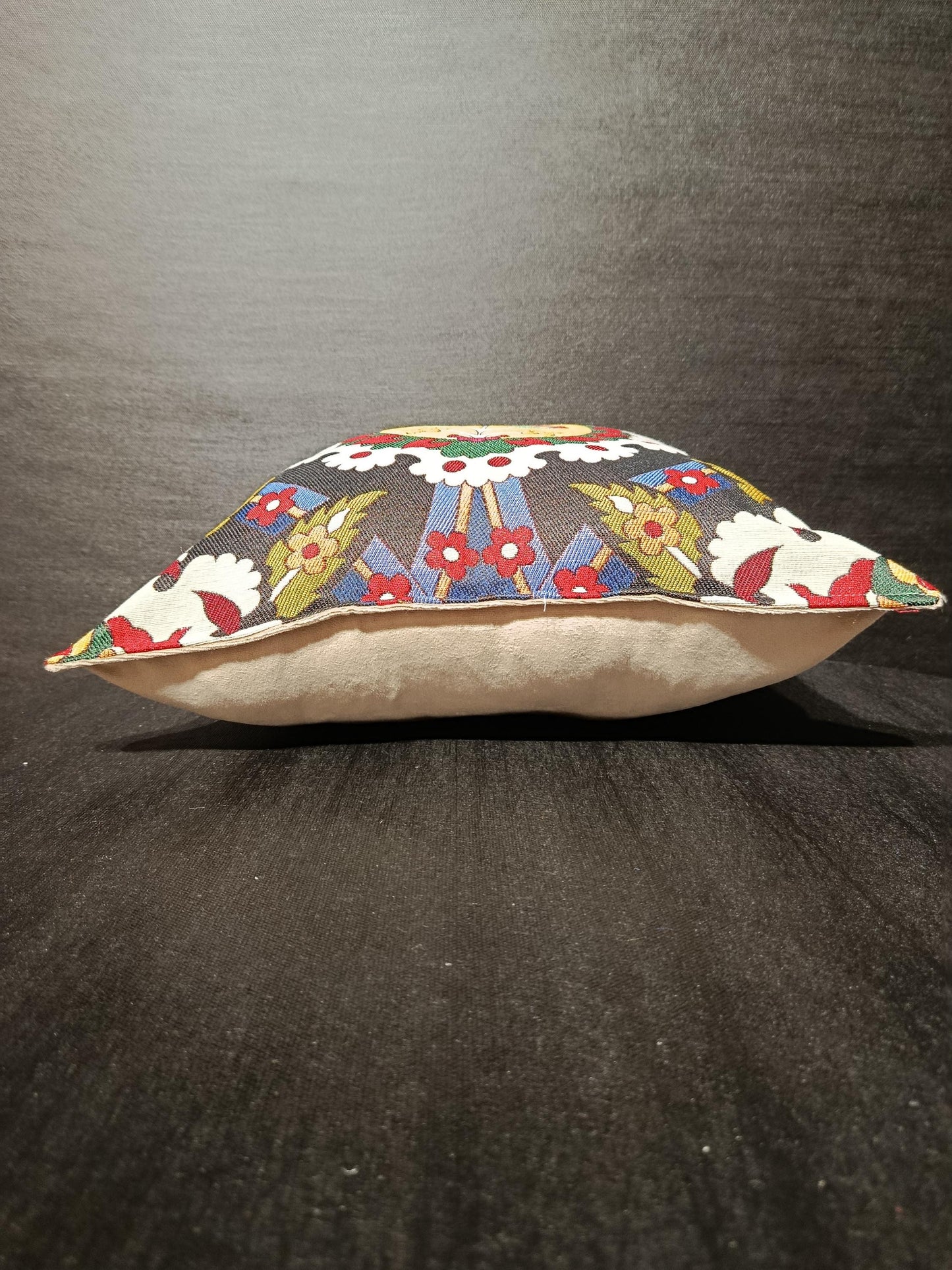 40x40 cm Turkish Gobelin Pillow Cover – Traditional Floral Medallion Cushion Case
