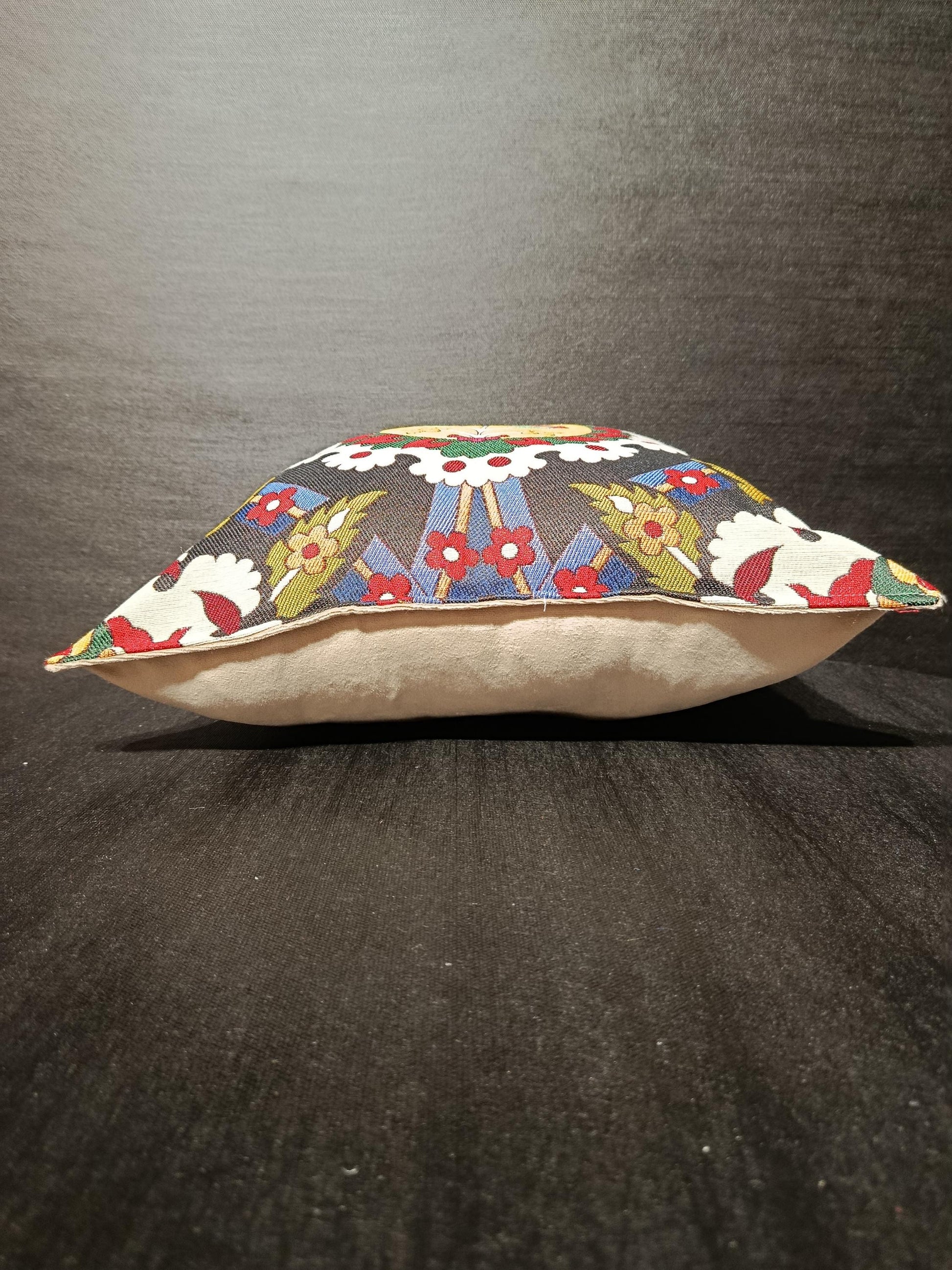 40x40 cm Turkish Gobelin Pillow Cover – Traditional Floral Medallion Cushion Case
