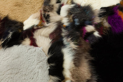 8'x10' Custom Leather Rug: Faux Fur Design for Bedroom, Nursery, Living Room - Boutique Quality