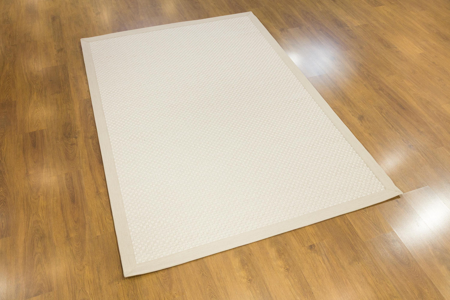 Modern Cream Flatweave Rug: Minimalist Living Room Area Rug 5x7
