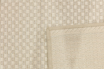Modern Cream Flatweave Rug: Minimalist Living Room Area Rug 5x7