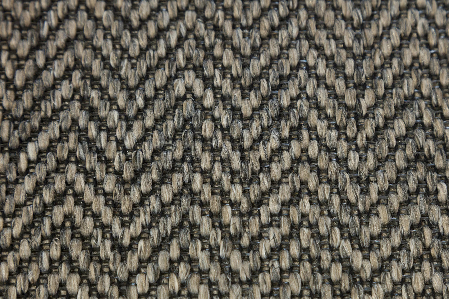 Modern Herringbone Flatweave Rug: Tan Border, 5x7 Area Carpet