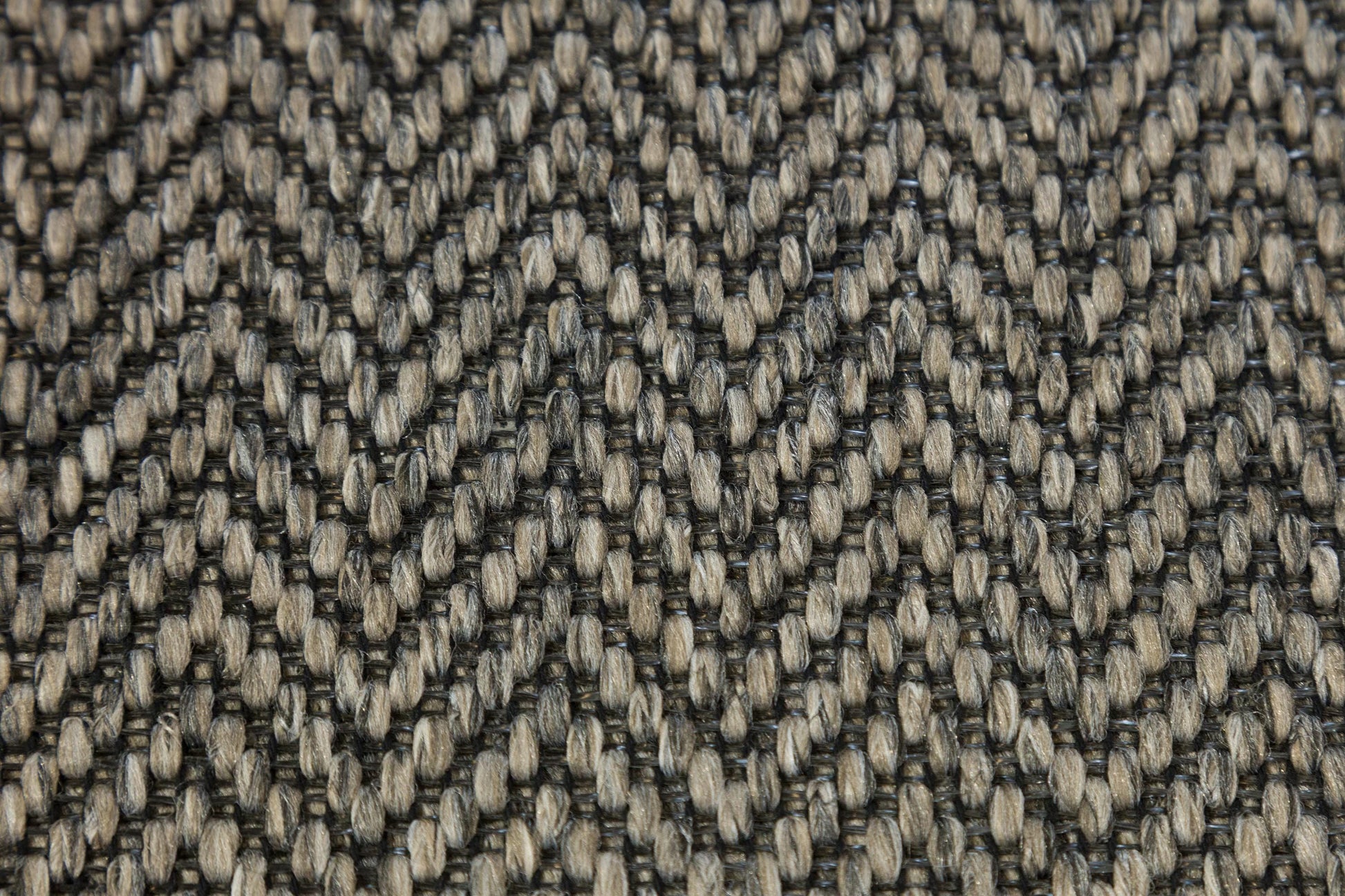 Modern Herringbone Flatweave Rug: Tan Border, 5x7 Area Carpet