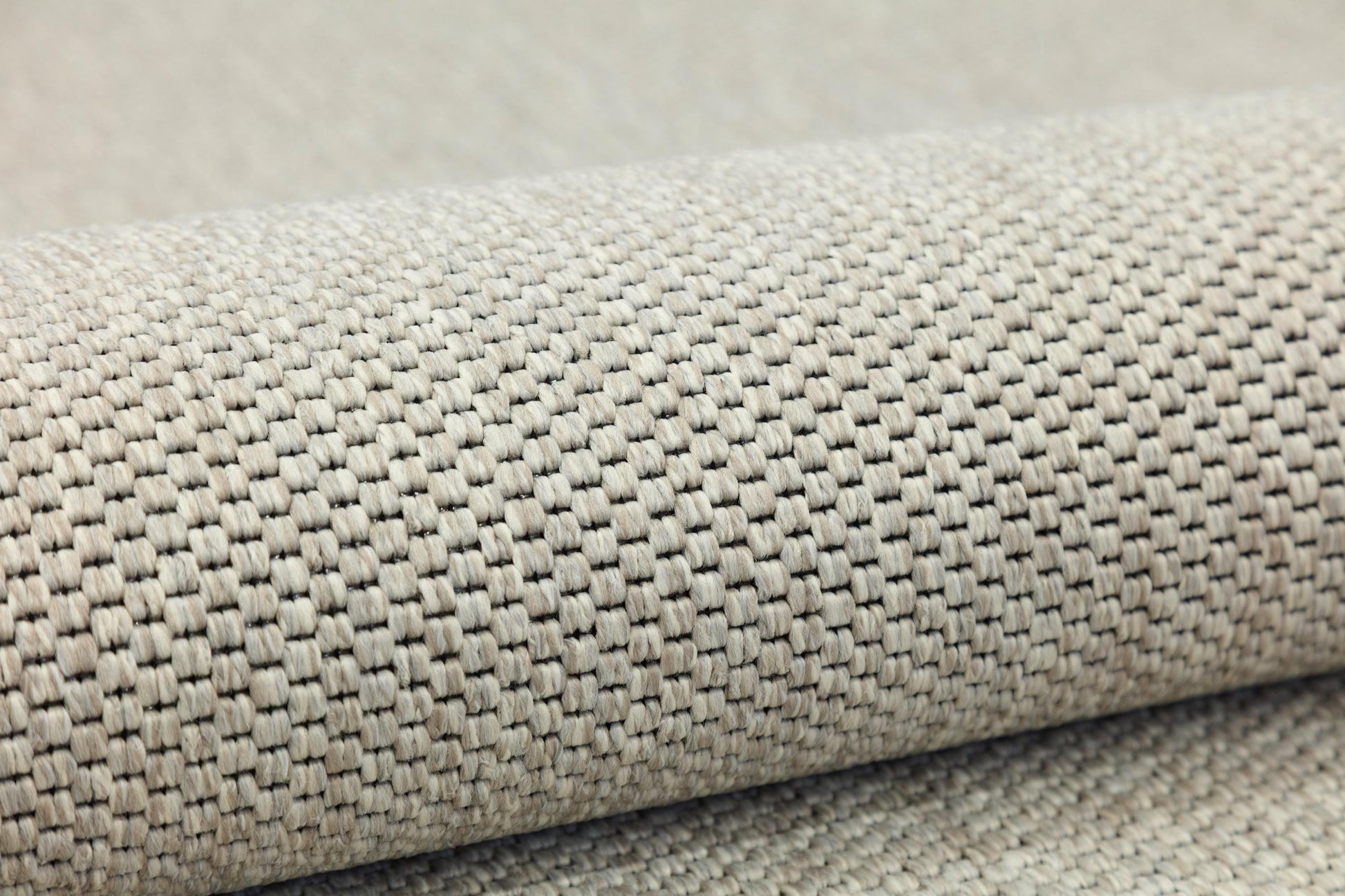 Modern Flatweave Rug: Light Gray Border, Minimalist Neutral Carpet for Home & Office