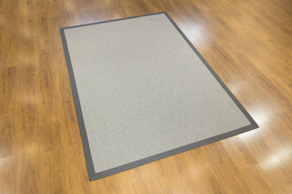 Modern Light Beige Area Rug: Cream Border, Herringbone Flatweave outdoor carpet