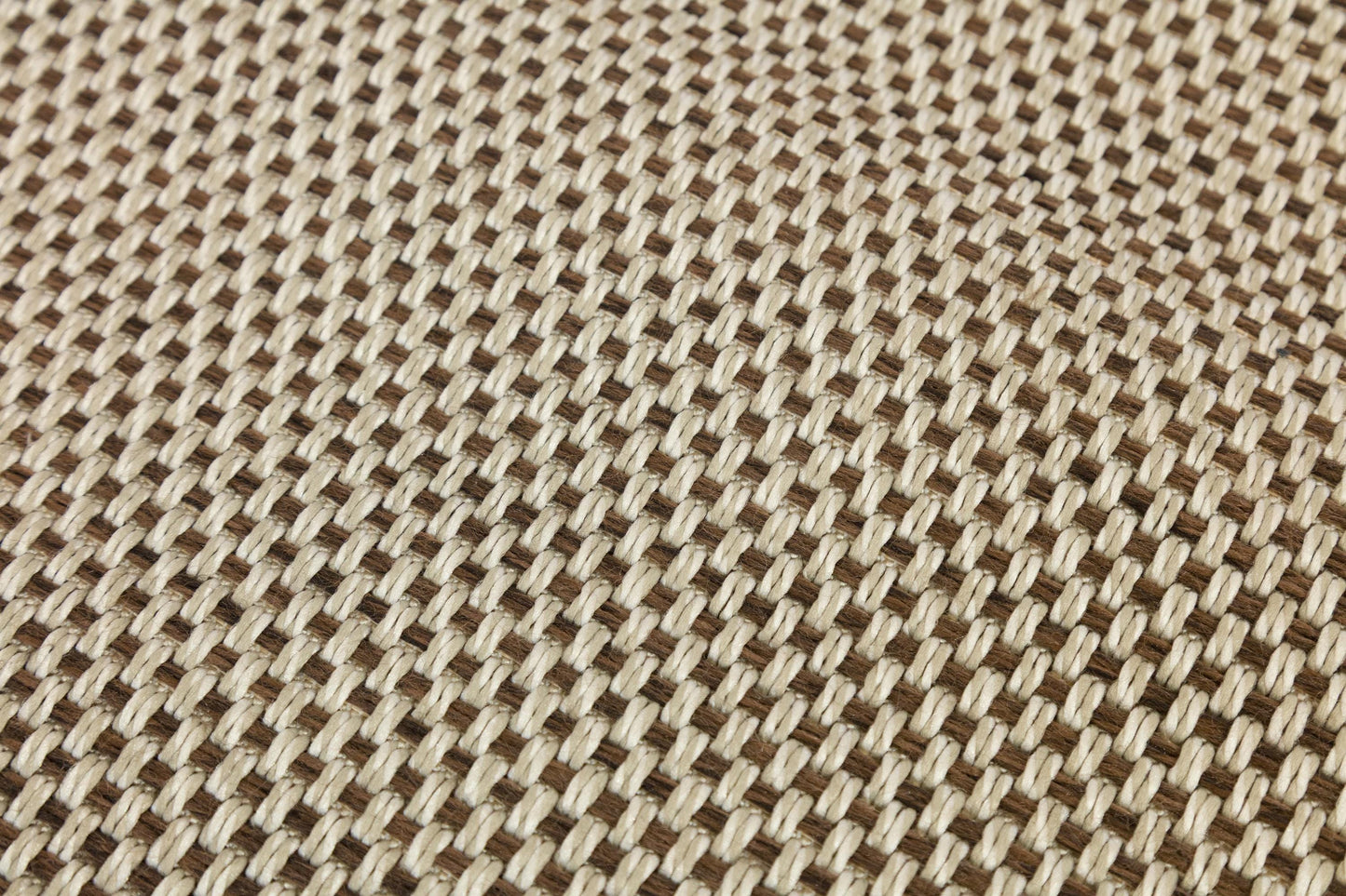 Modern Beige Runner Rug: Taupe Border, Contemporary Flatweave Carpet (3x10 ft.)