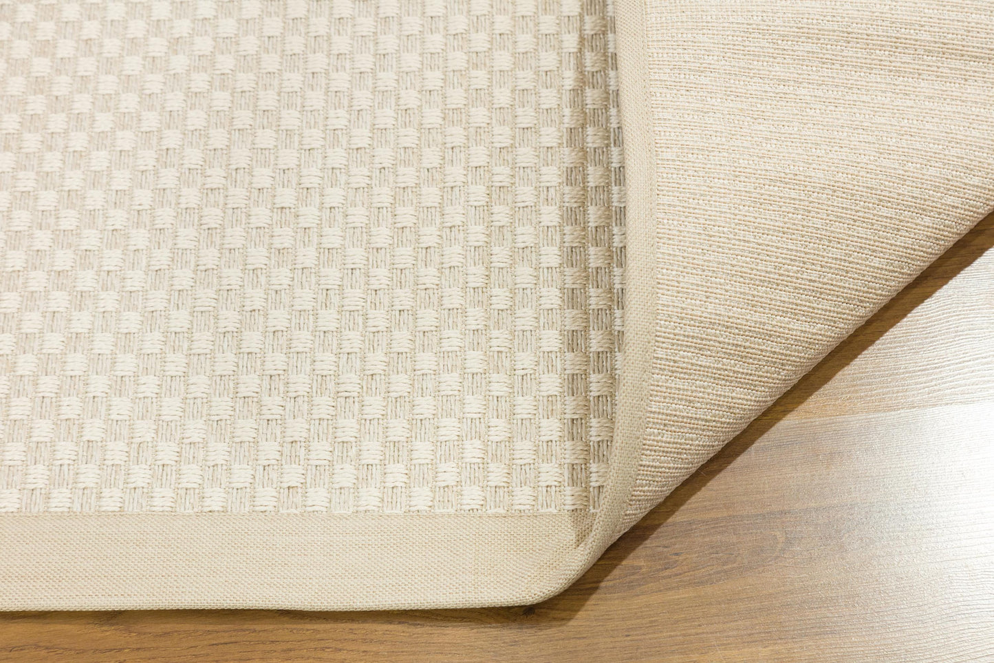 Modern Cream Flatweave Runner Rug: Minimalist hallway carpet