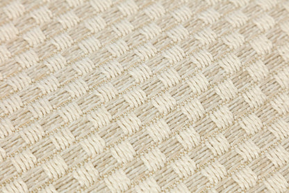 Modern Cream Flatweave Runner Rug: Minimalist hallway carpet