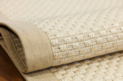 Modern Cream Flatweave Runner Rug: Minimalist hallway carpet