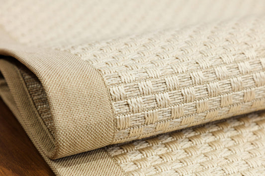 Modern Cream Flatweave Runner Rug: Minimalist hallway carpet