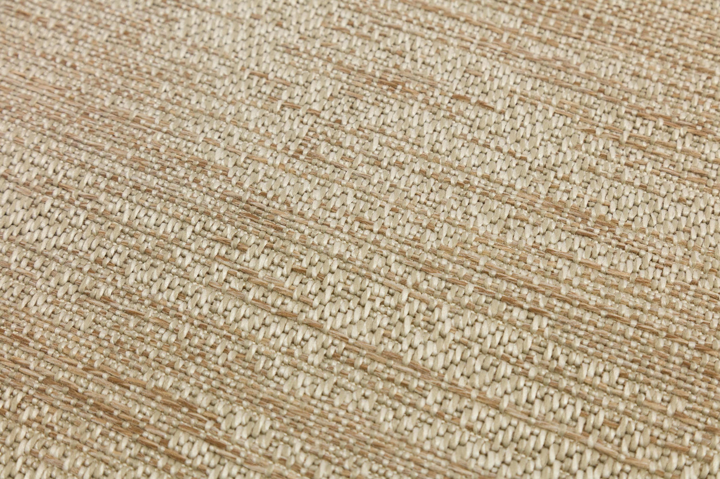 Beige Flatweave Runner Rug: Modern Minimalist Style, Light Brown Border