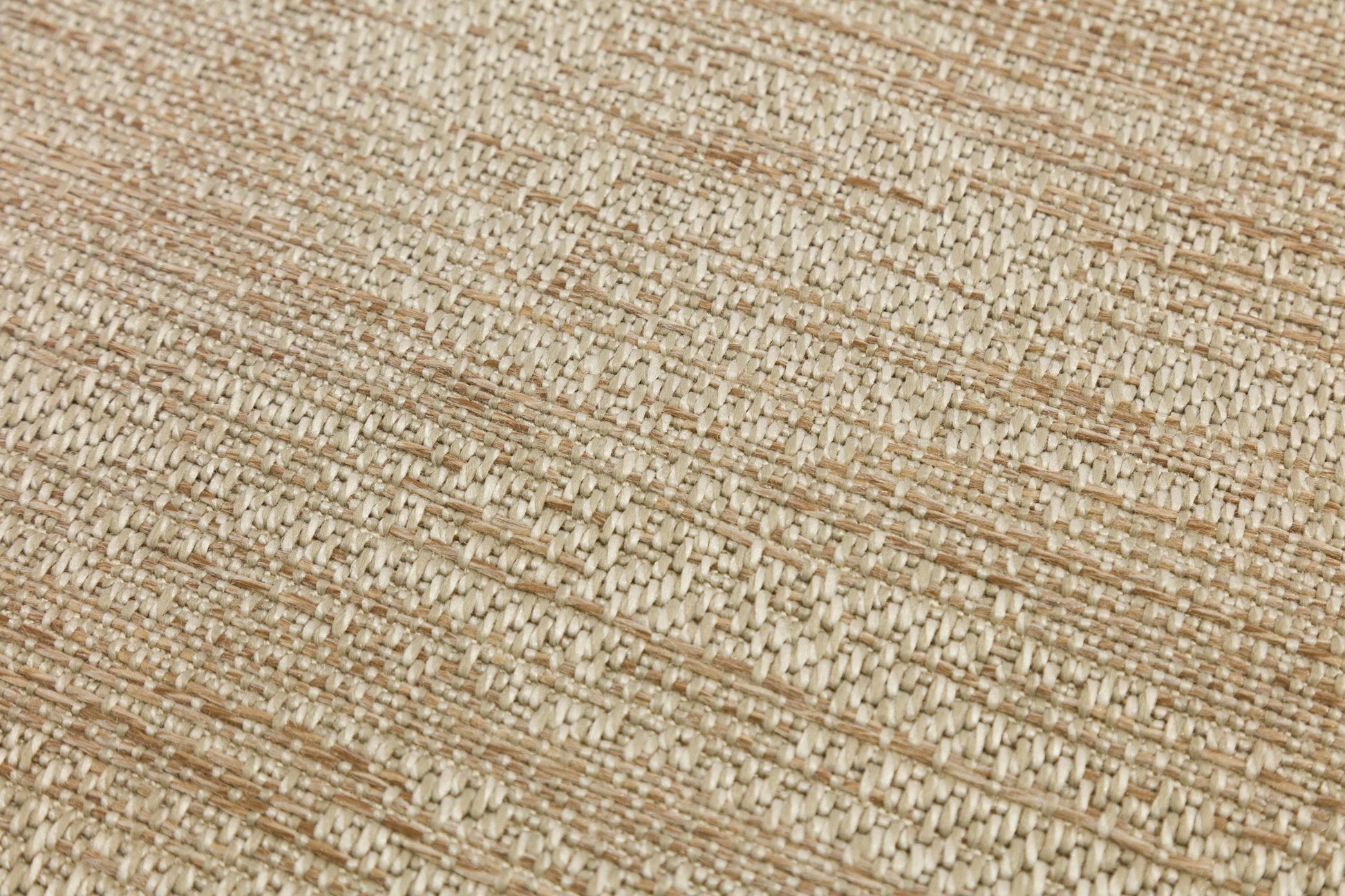 Beige Flatweave Runner Rug: Modern Minimalist Style, Light Brown Border