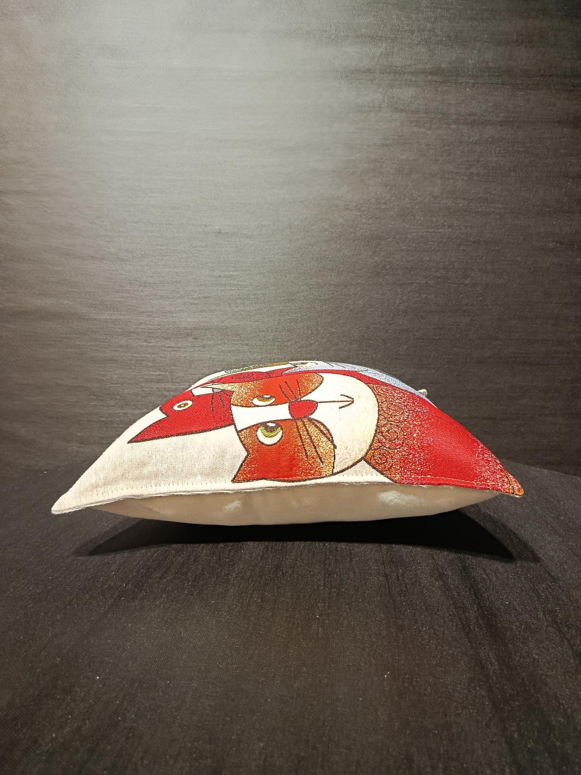 Abstract Cat Pillow Cover: Colorful Gobelin Tapestry, Modern Art Decor