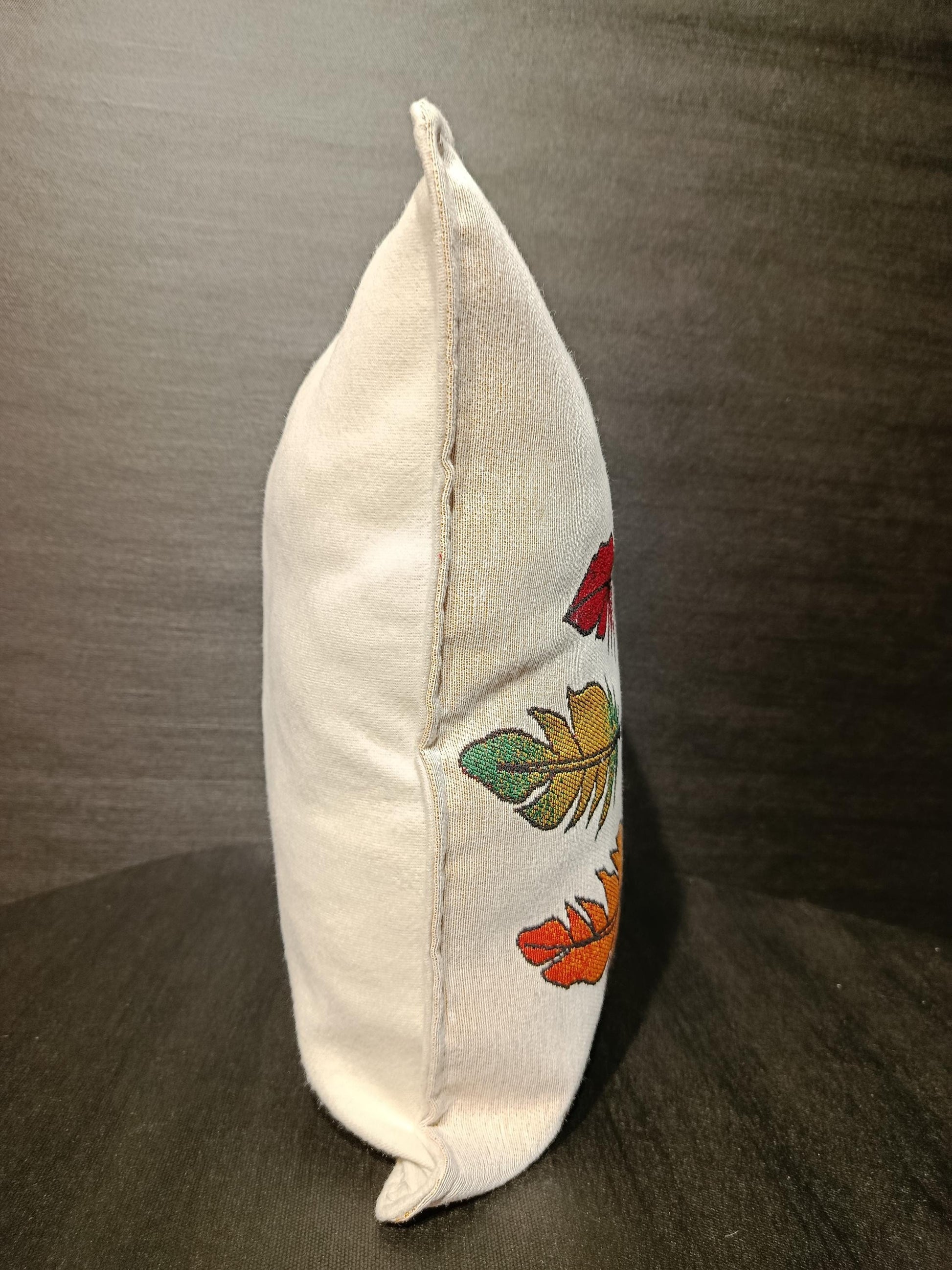 Boho Evil Eye Pillow Cover: Gobelin Tapestry Cushion with Feathers