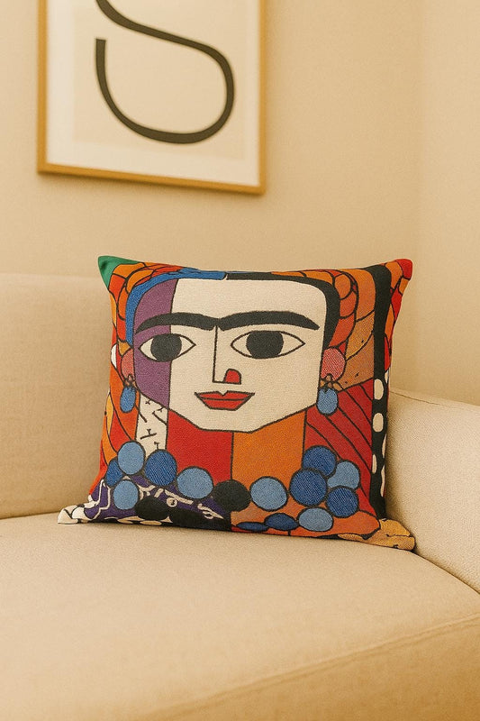 Frida Kahlo Tapestry Pillow Cover: Abstract Feminist Art Decor
