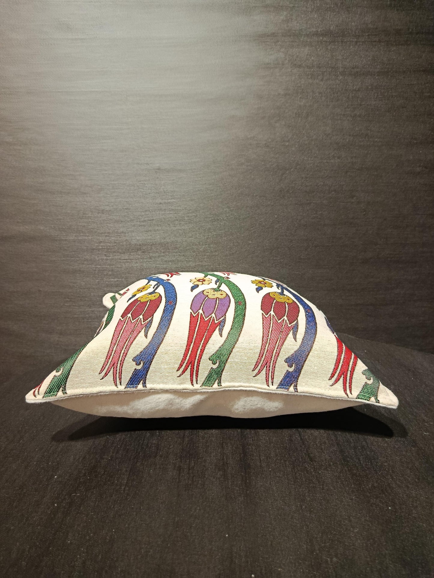 Gobelin Tapestry Pillow Cover: Turkish Tulip Floral Ottoman Cushion