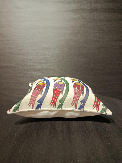 Gobelin Tapestry Pillow Cover: Turkish Tulip Floral Ottoman Cushion
