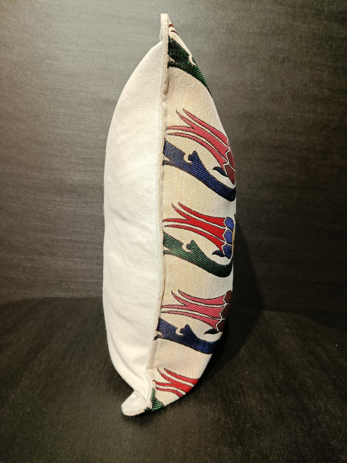 Gobelin Tapestry Pillow Cover: Turkish Tulip Floral Ottoman Cushion