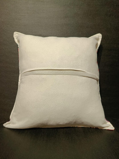 Red Tulip Ottoman Cushion Cover: Gobelin Jacquard Turkish Pillow