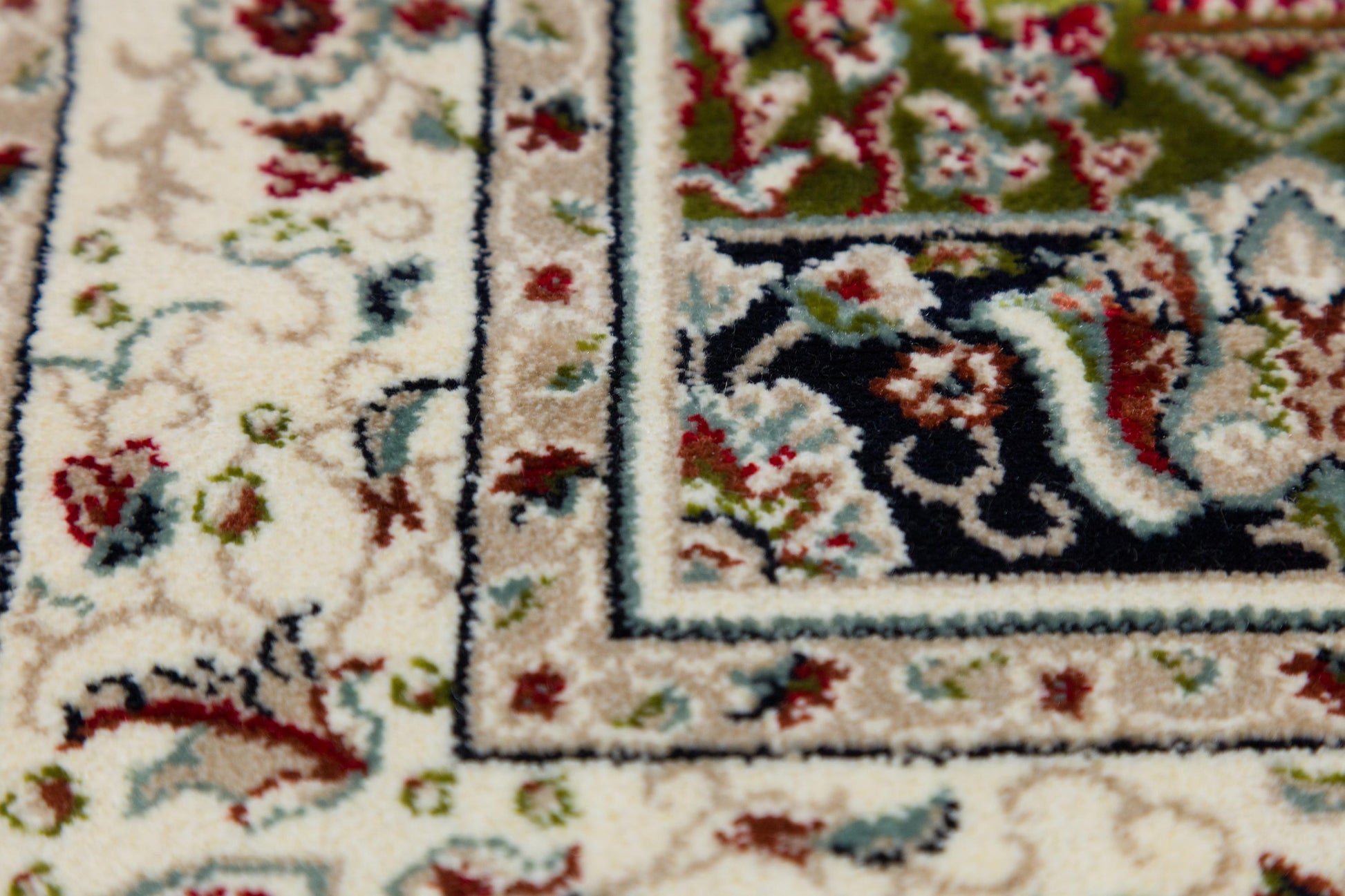 Green Turkish Prayer Rug, Soft Islamic Seccade, Floral Arch Design