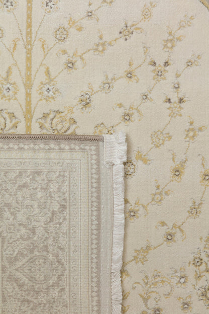 Light Sage Green Turkish Prayer Rug: Soft Islamic Seccade with Floral Design