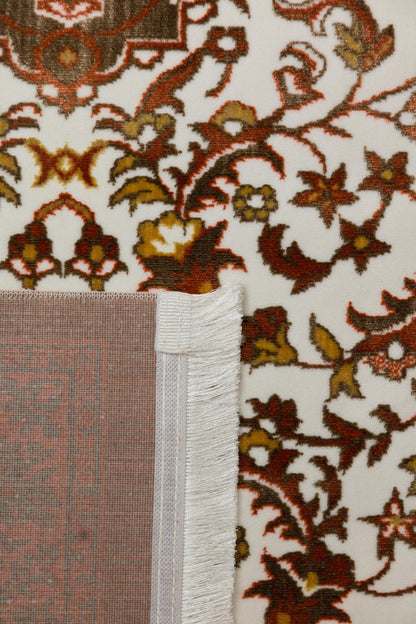 Floral Turkish Prayer Rug: Elegant Mihrab Design - Made in Türkiye